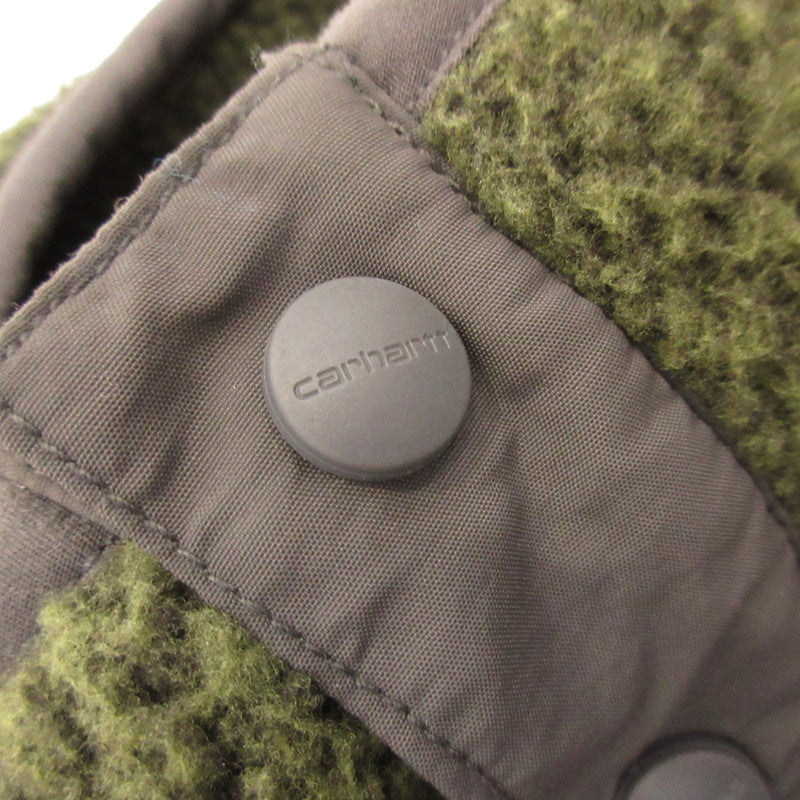 [Used] Carhartt | Carhartt Relaxed Fit Fleece Snap Front Jacket Other Tops 104991-G73 Green Size: M