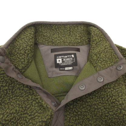 [Used] Carhartt | Carhartt Relaxed Fit Fleece Snap Front Jacket Other Tops 104991-G73 Green Size: M