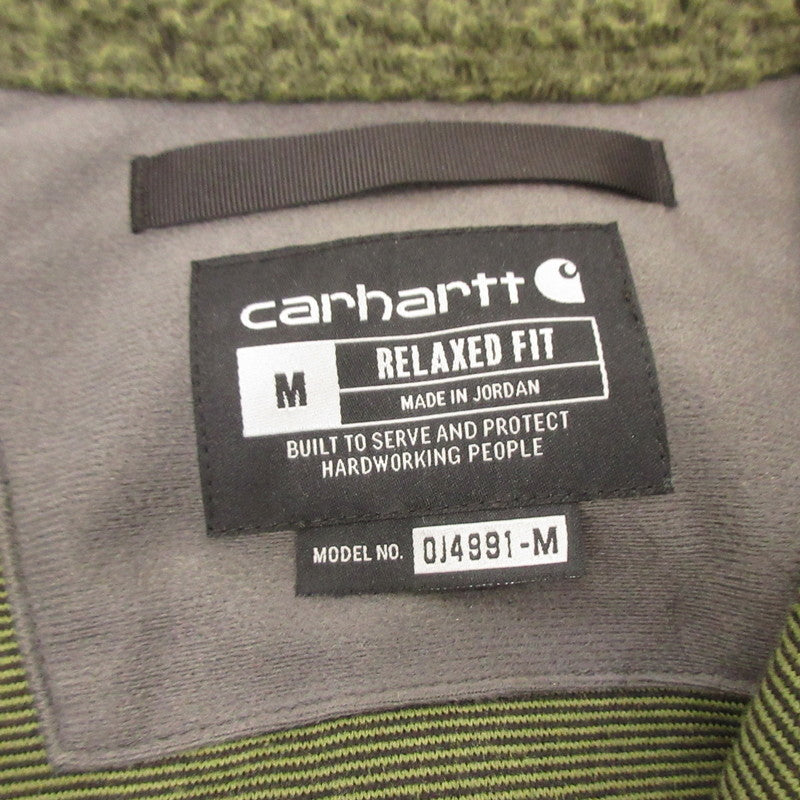[Used] Carhartt | Carhartt Relaxed Fit Fleece Snap Front Jacket Other Tops 104991-G73 Green Size: M