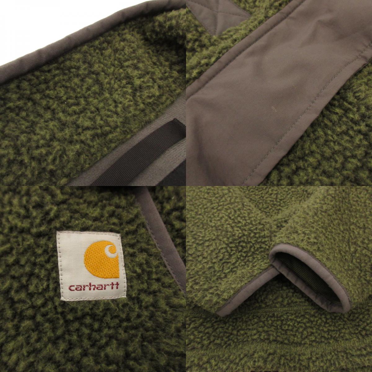 [Used] Carhartt | Carhartt Relaxed Fit Fleece Snap Front Jacket Other Tops 104991-G73 Green Size: M
