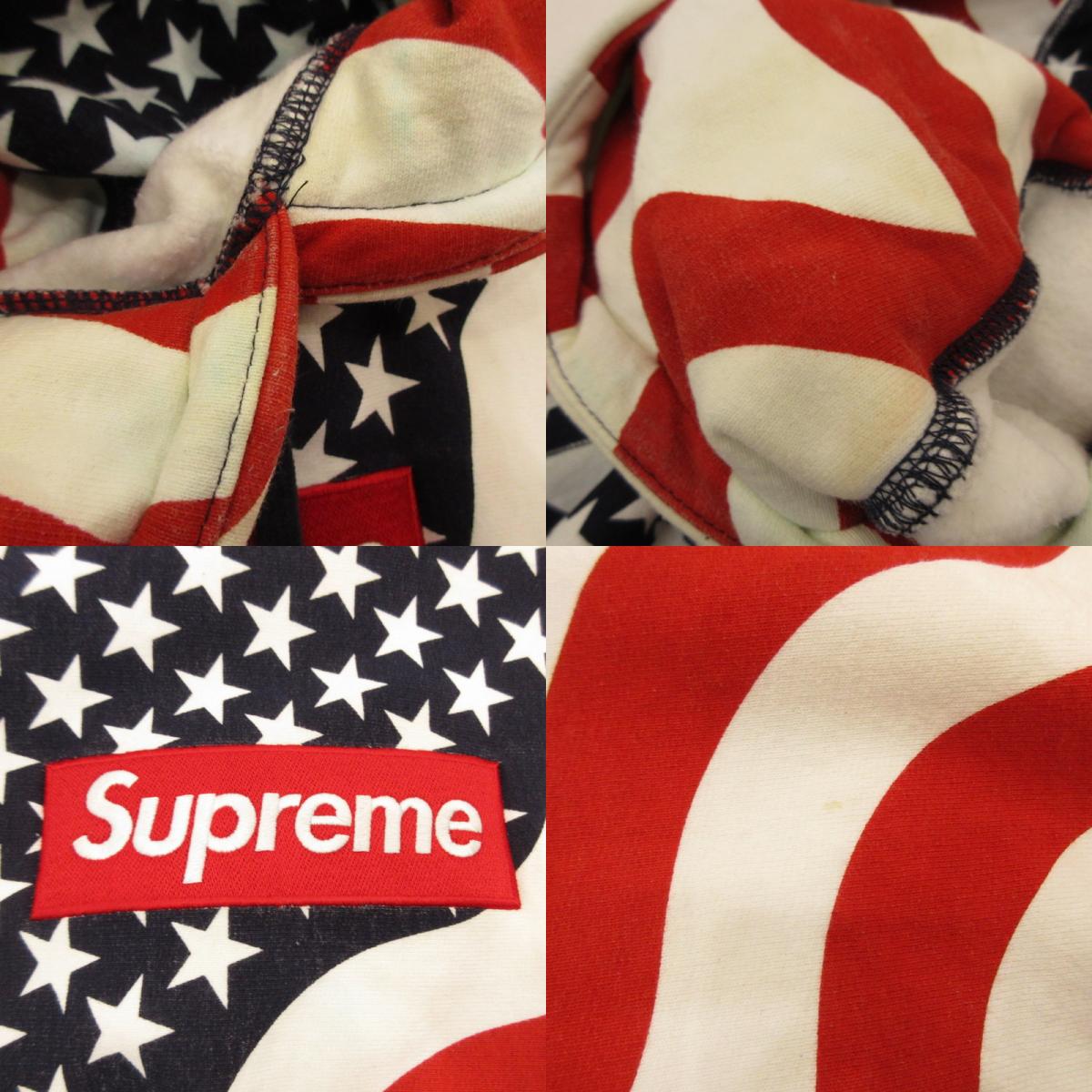 【中古】Supreme | シュプリーム Box Logo Pullover 星条旗 パーカー サイズ：M