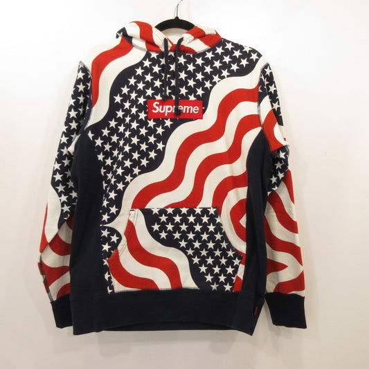 【中古】Supreme | シュプリーム Box Logo Pullover 星条旗 パーカー サイズ：M