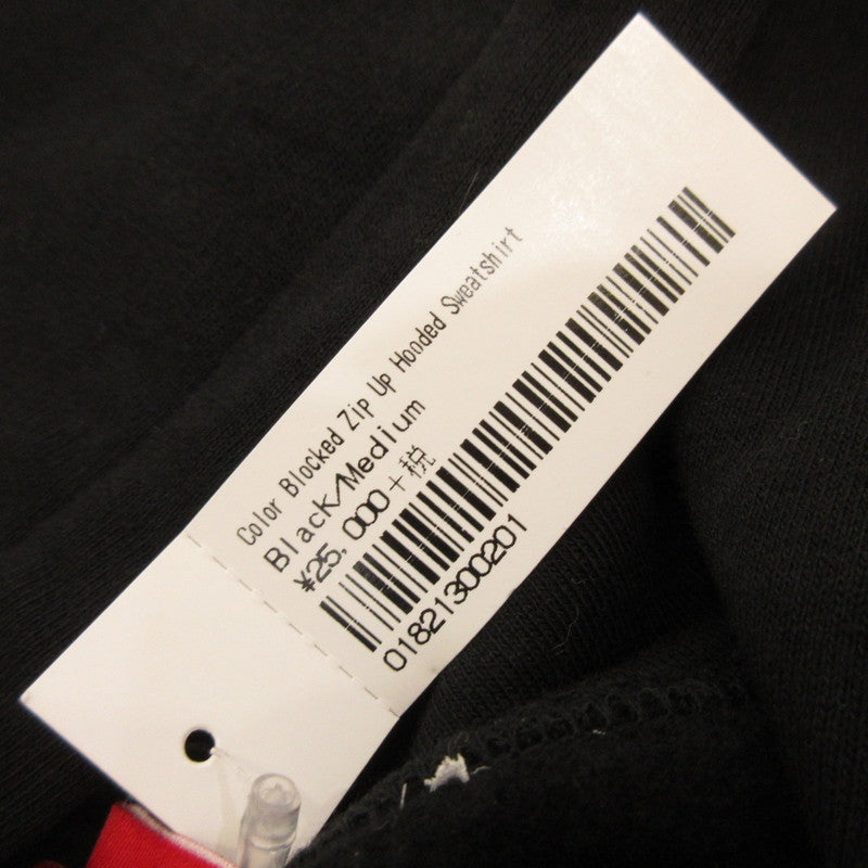 【中古】Supreme | シュプリーム Color Blocked Zip Up Hooded Sweatshirt パーカー ブラック サイズ：M