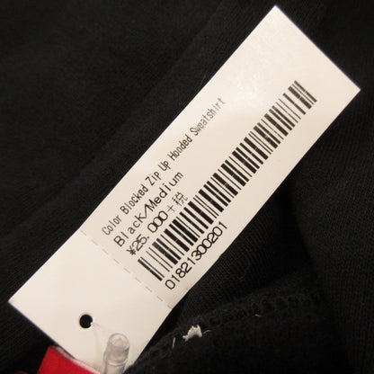 【中古】Supreme | シュプリーム Color Blocked Zip Up Hooded Sweatshirt パーカー ブラック サイズ：M