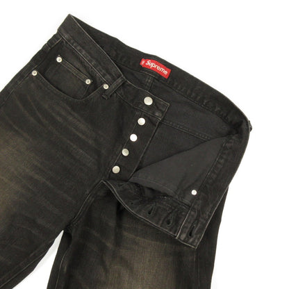 【中古】Supreme | シュプリーム Distressed Loose Fit Selvedge Jean デニムパンツ 2025S/S ブラック サイズ：30
