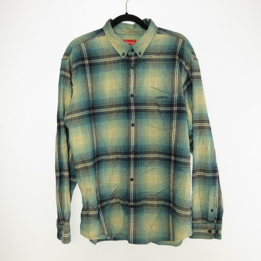 【中古】Supreme | シュプリーム Shadow Plaid Flannel Shirt 長袖シャツ 2023S/S ブルー サイズ：L