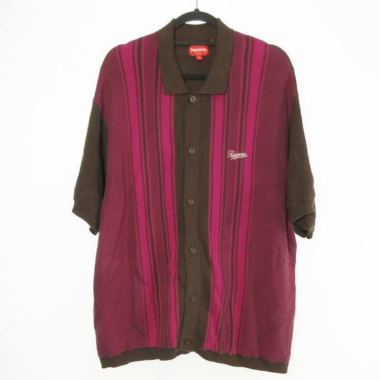 【中古】Supreme | シュプリーム STRIPE BUTTON UP POLO 半袖シャツ 2022S/S サイズ：XL