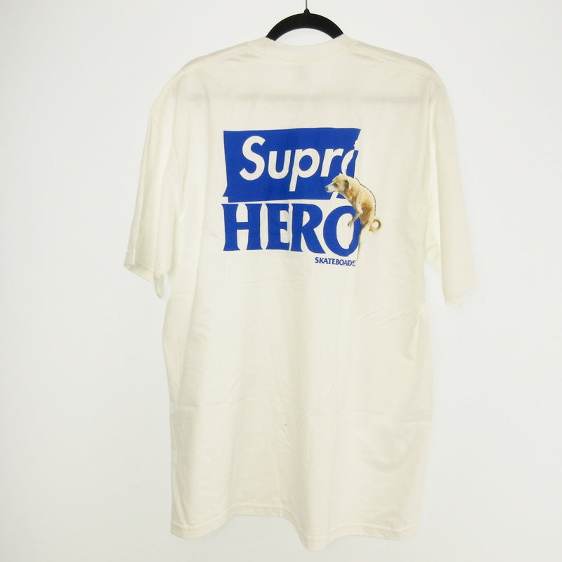 【中古】Supreme | シュプリーム ANTIHERO DOG TEE 半袖Ｔシャツ ×ANTI HERO ホワイト サイズ：XL