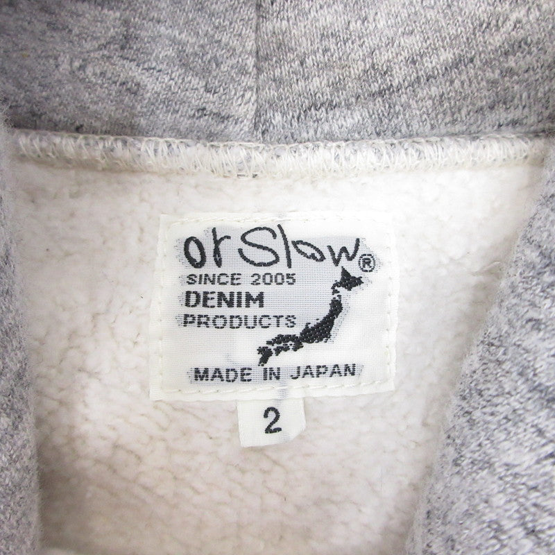 orSlow | オアスロウ LOOPWHEEL HOODED SWEATSHIRT パーカー グレー サイズ：2【姫路東店】
