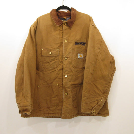 Carhartt | カーハート DUCK CHORE COAT カバーオール C01 BRN 企業ロゴ入り 年式:00s ブラウン サイズ：52【姫路東店】