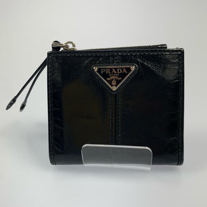 PRADA | プラダ SOFT LUX 二つ折り財布 2ML049 2025S/S ブラック【姫路東店】