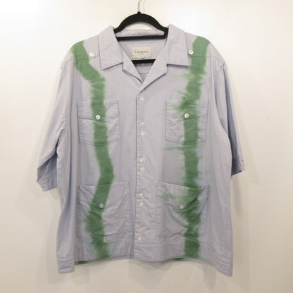 BlackWeirdos | Black Weirdos TieDye Cuba Shirt Short Sleeve Shirt 20SS-SH03 Blue Size: S