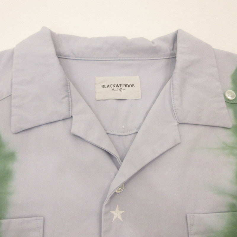 BlackWeirdos | Black Weirdos TieDye Cuba Shirt Short Sleeve Shirt 20SS-SH03 Blue Size: S