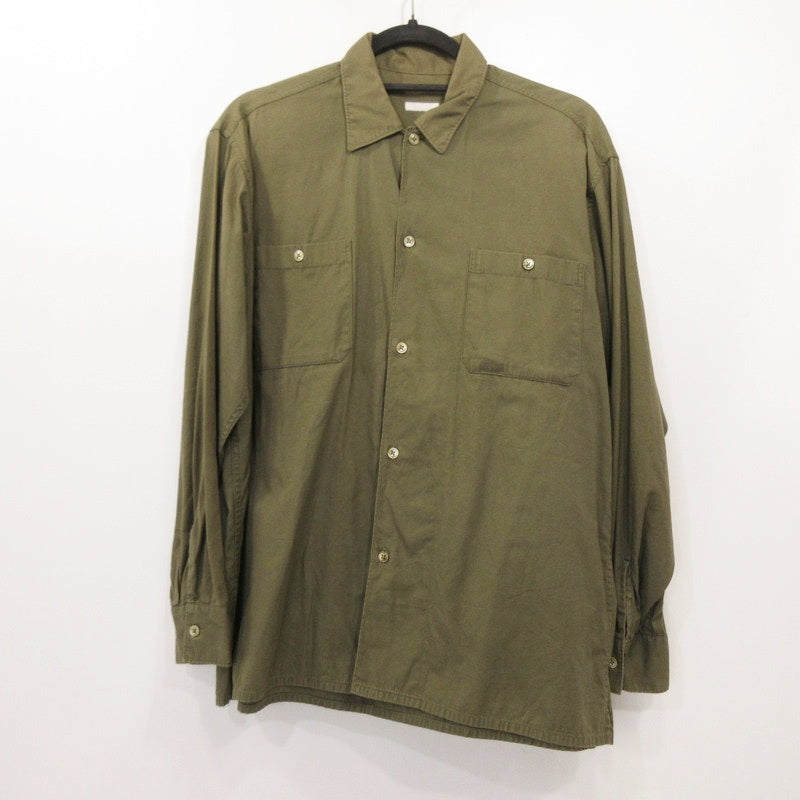 COMOLI | コモリ OD オープンカラーシャツ 長袖シャツ L03-02005 オリーブ サイズ：1【姫路東店】