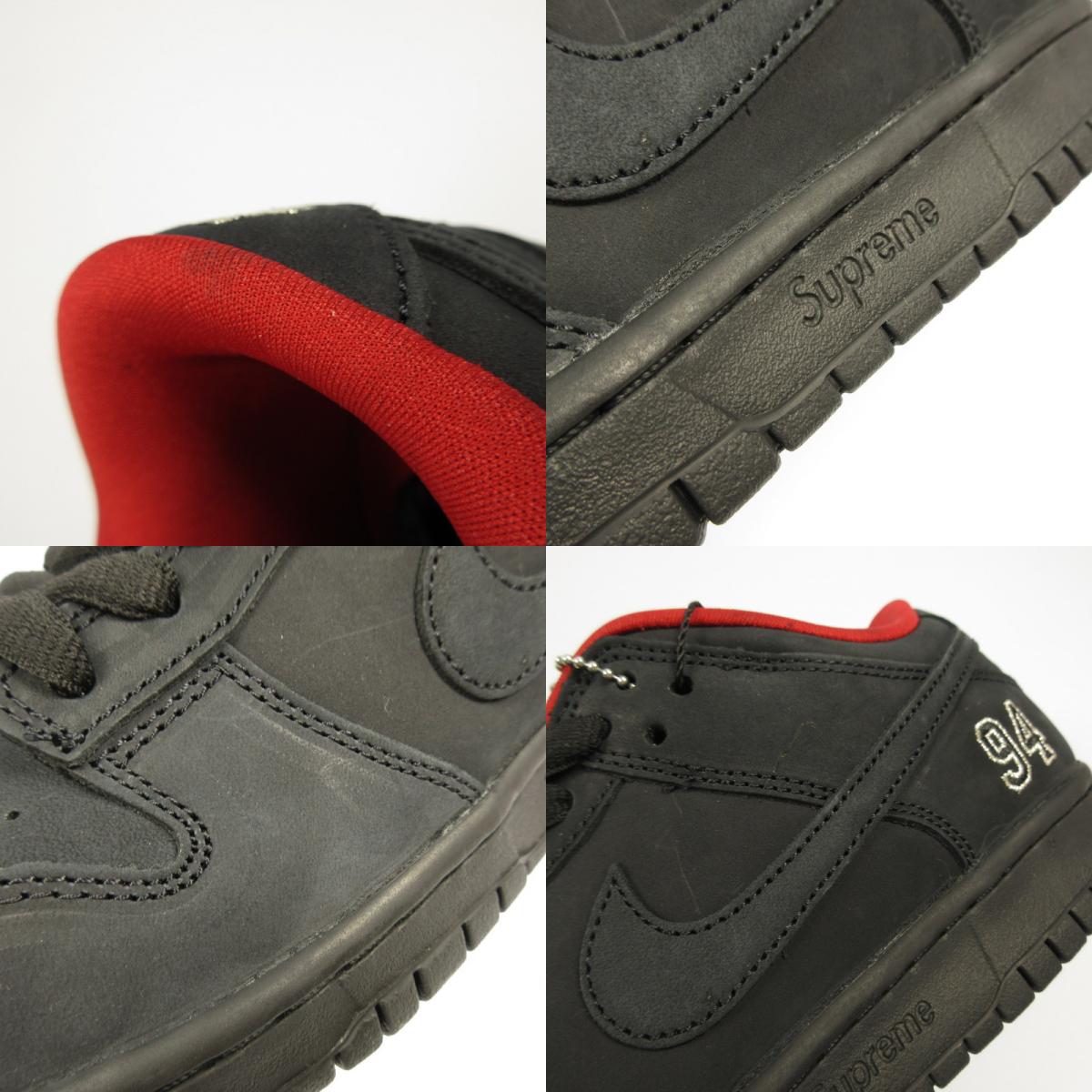 【中古】Supreme | シュプリーム×NIKE SB DUNK LOW PRO OG QS スニーカー HQ8487-001 ブラック 27cm