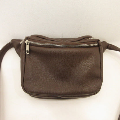 loose lamb leather body bag ボディバッグ ブラウン【姫路東店】