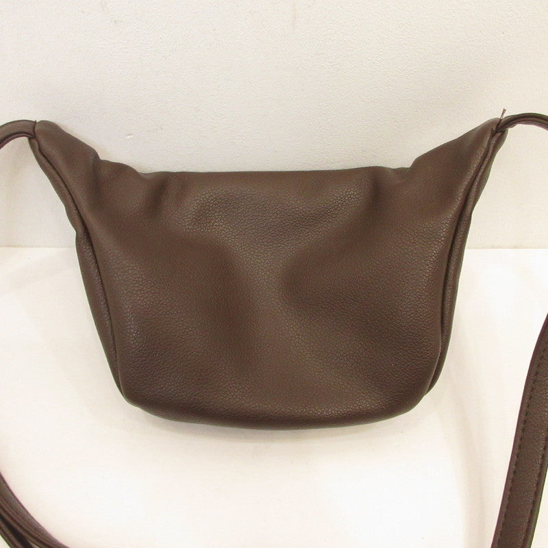 loose lamb leather body bag ボディバッグ ブラウン【姫路東店】
