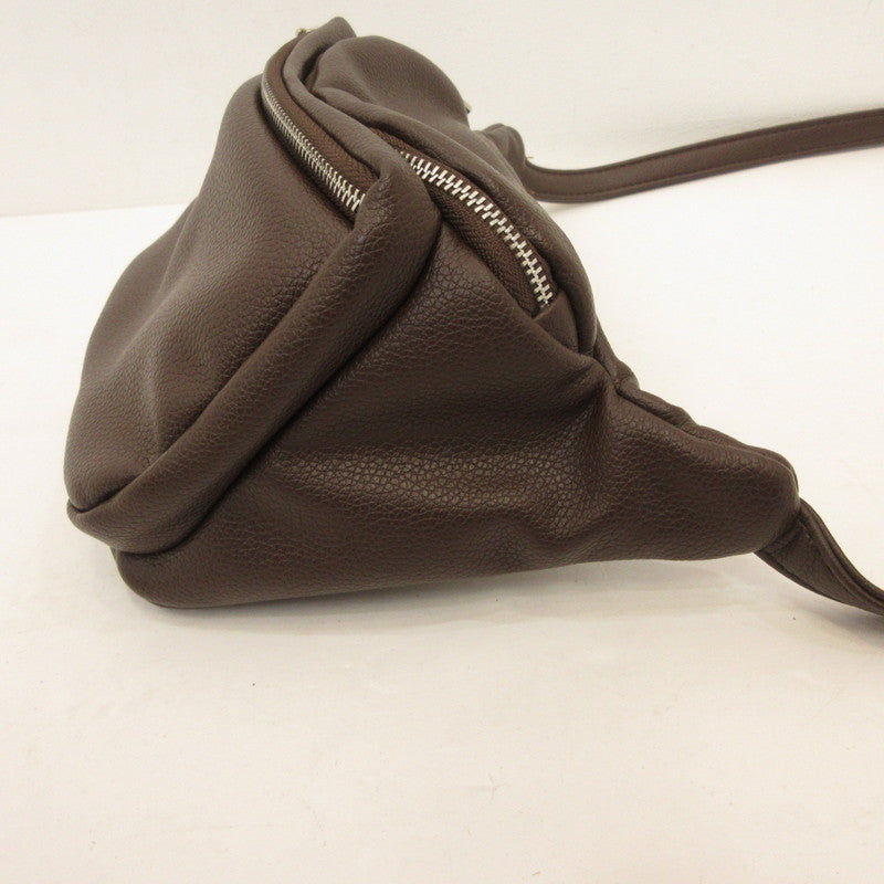 loose lamb leather body bag ボディバッグ ブラウン【姫路東店】
