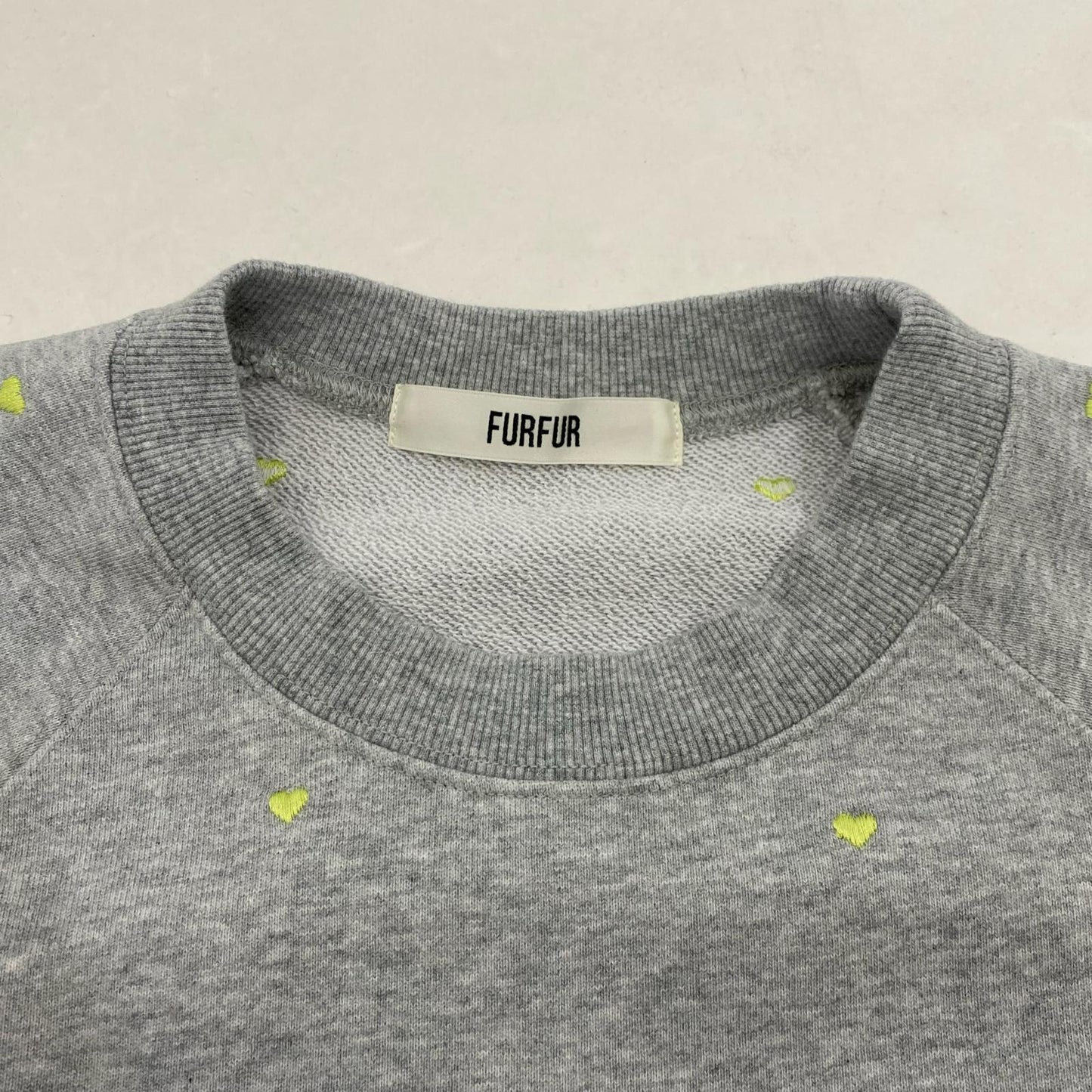 furfur | ファーファー ミニハート刺繍スウェット スウェット RWCT251096 2025S/S グレー【姫路東店】