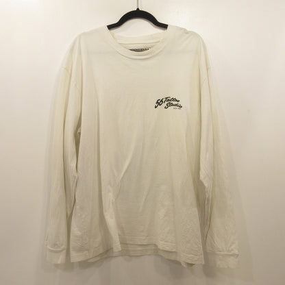 WACKOMARIA | ワコマリア WASHED HEAVY WEIGHT CREW NECK LONG SLEEVE T-SHIRT 長袖Ｔシャツ 56TS-WM-LT03 ×56 TATTOO STUDIO ホワイト サイズ：XL
