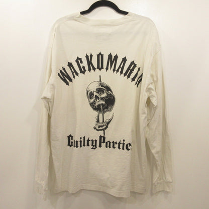 WACKOMARIA | ワコマリア WASHED HEAVY WEIGHT CREW NECK LONG SLEEVE T-SHIRT 長袖Ｔシャツ 56TS-WM-LT03 ×56 TATTOO STUDIO ホワイト サイズ：XL