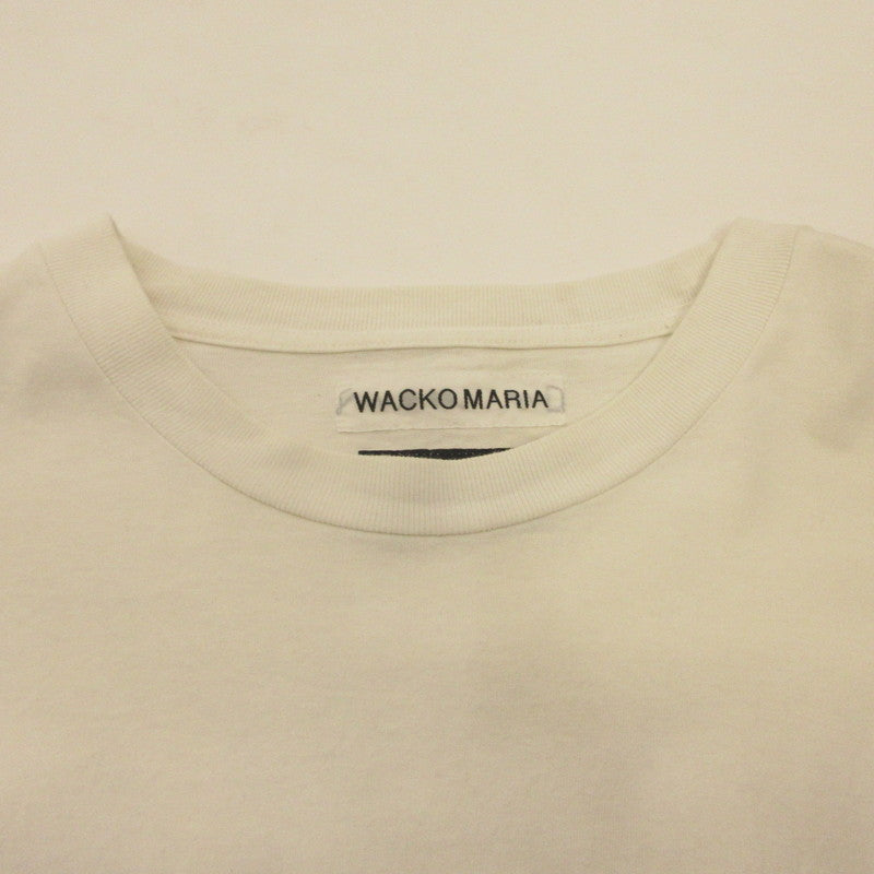 WACKOMARIA | ワコマリア WASHED HEAVY WEIGHT CREW NECK LONG SLEEVE T-SHIRT 長袖Ｔシャツ 56TS-WM-LT03 ×56 TATTOO STUDIO ホワイト サイズ：XL