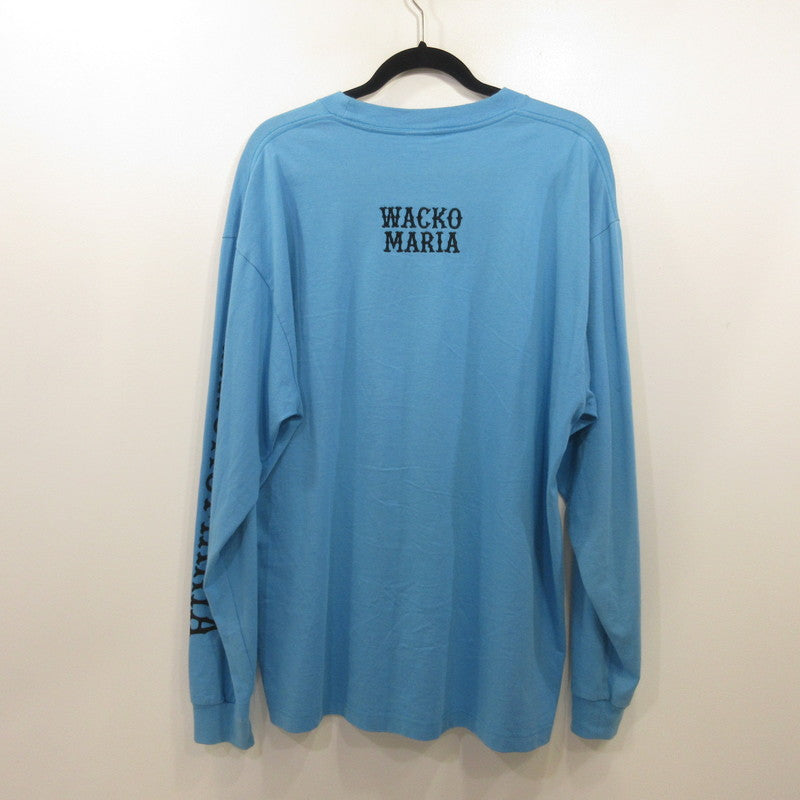 WACKOMARIA | ワコマリア WASHED HEAVY WEIGHT LONG SLEEVE T-SHIRT 長袖Ｔシャツ ライトブルー サイズ：XL