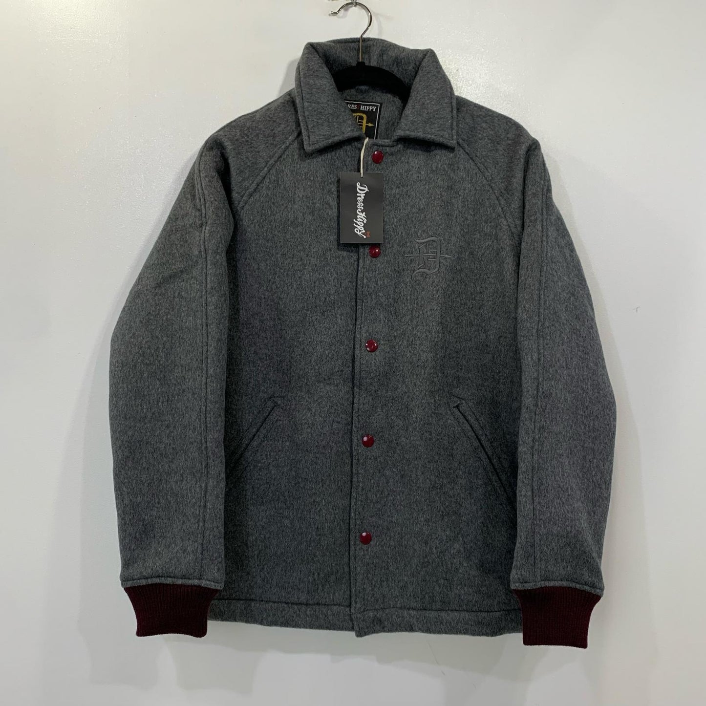 DRESS HIPPY | DH STADIUM COAT Stadium Jumper Grey Size: S
