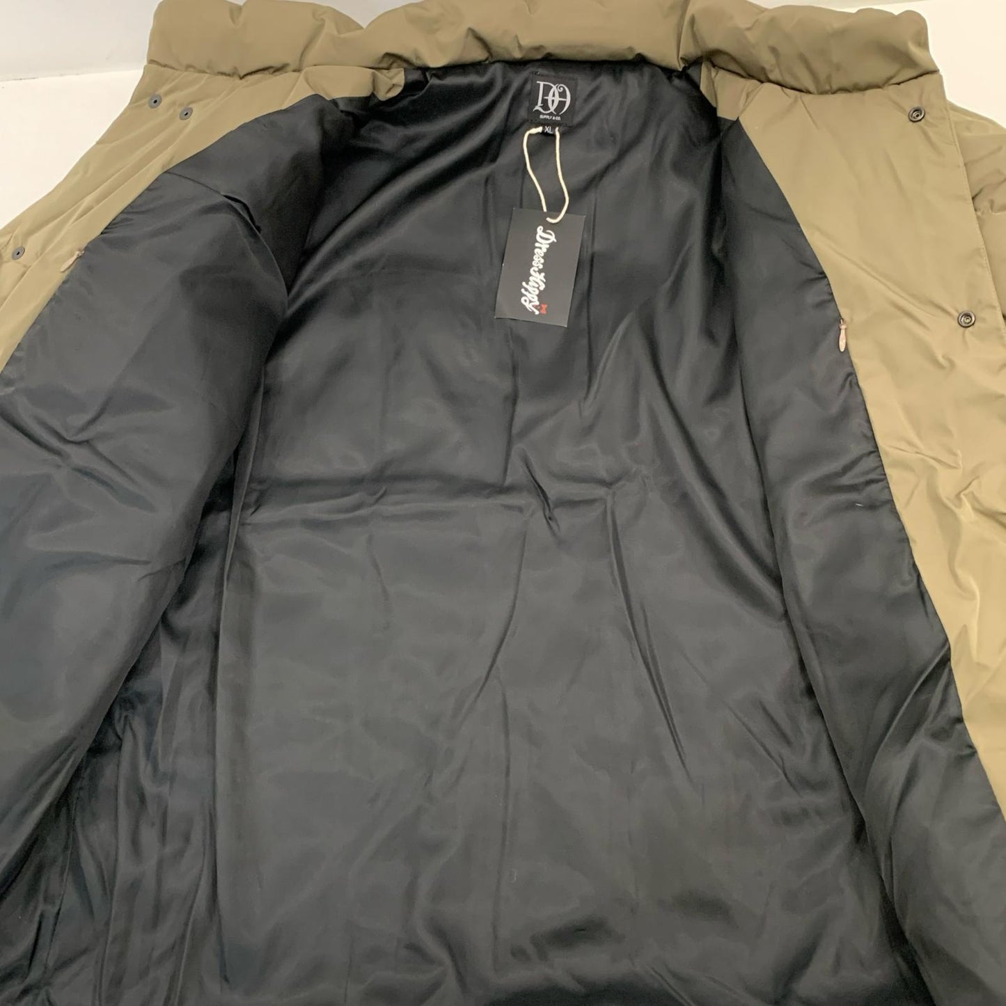 DRESS HIPPY | DRESS HIPPY DOUBLE SNAP DOWN JACKET Down Jacket Grey Size: XL