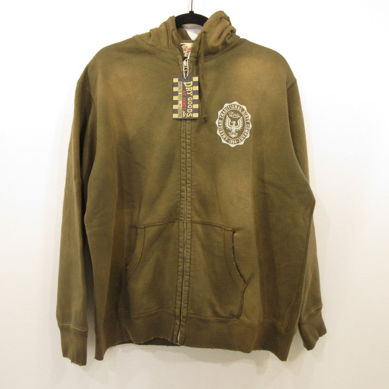 AT DIRTY | AT DIRTY DIRTY ZIP PARKA Khaki Size: L
