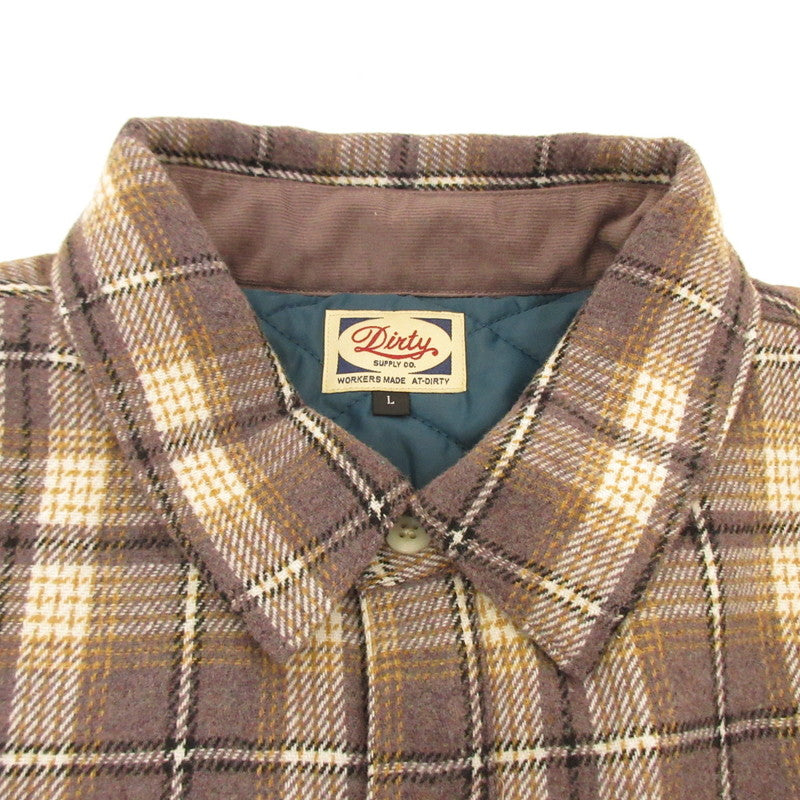 AT DIRTY | ATD OLD CHECK QUILTING L/S SHIRT Long Sleeve Shirt Size: L