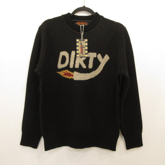 【中古】AT DIRTY | アットダーティー DIRTY FIRE KNIT セーター ブラック サイズ：S