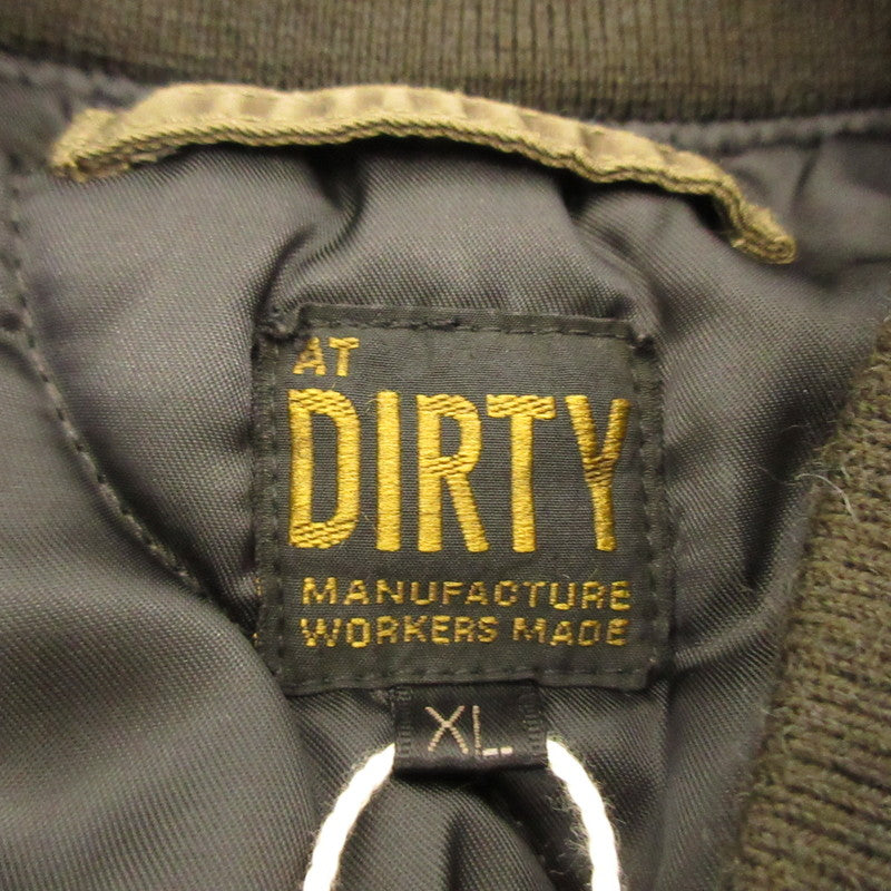 【Used】AT DIRTY | AT DIRTY ATD FLIGHT JACKET Military Coat Olive Size: XL