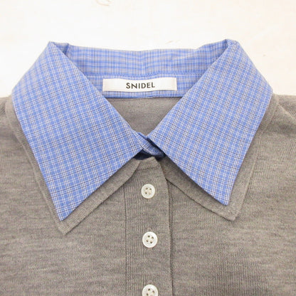 [Used] snidel | Snidel Shirt Docking Knit Polo Polo Shirt SWNT254218 Size: F Gray