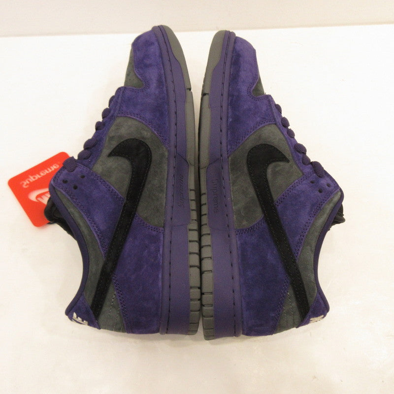 【中古】NIKE | ナイキ×Supreme DUNK LOW OG QS ink スニーカー HQ8487-500 パープル