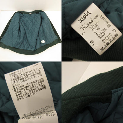 X-girl | エックスガール STADIUM JUMPER スタジャン 105224021006 グリーン サイズ：S【姫路東店】