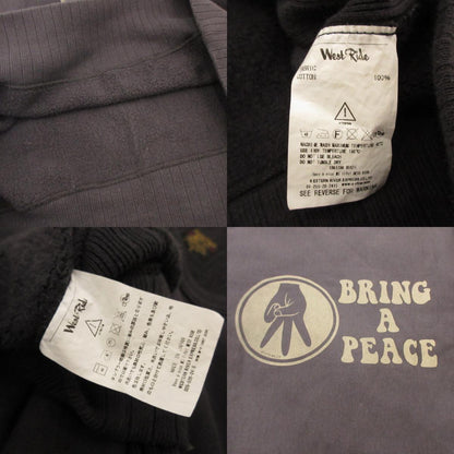 WEST RIDE | ウエストライド FRONT V SWEAT BRING A PEACE スウェット ブラック サイズ：42【姫路東店】