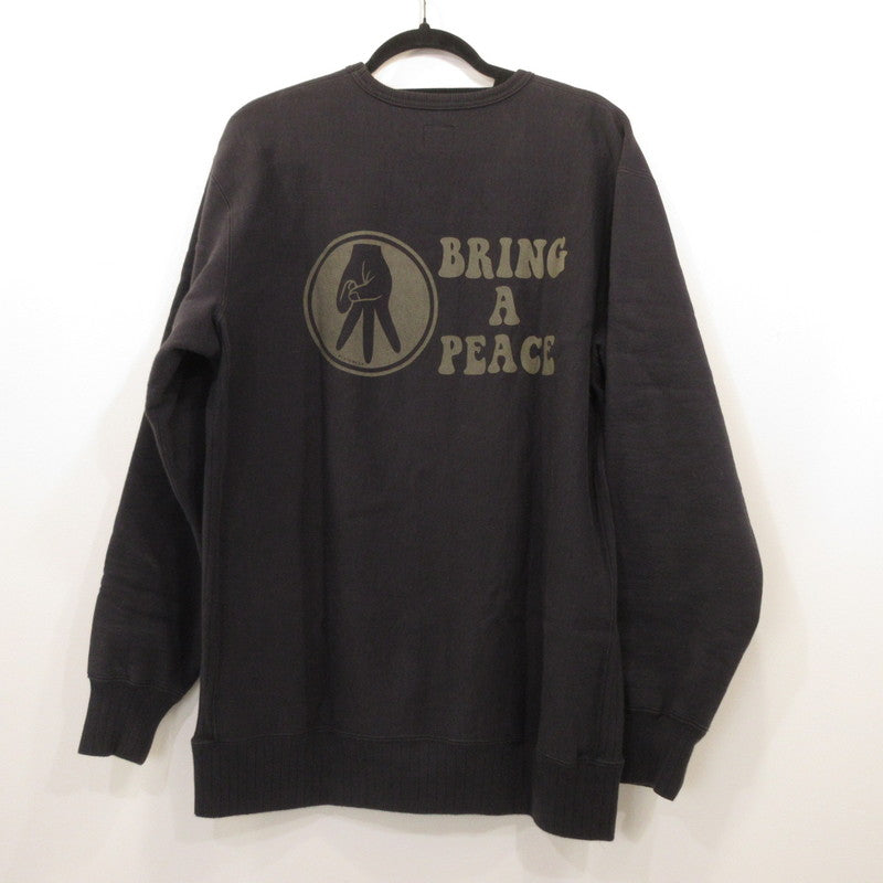 WEST RIDE | ウエストライド FRONT V SWEAT BRING A PEACE スウェット ブラック サイズ：42【姫路東店】