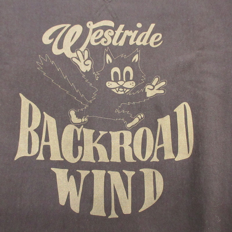 WEST RIDE | ウエストライド FRONT V SWEAT BRING A PEACE スウェット ブラック サイズ：42【姫路東店】