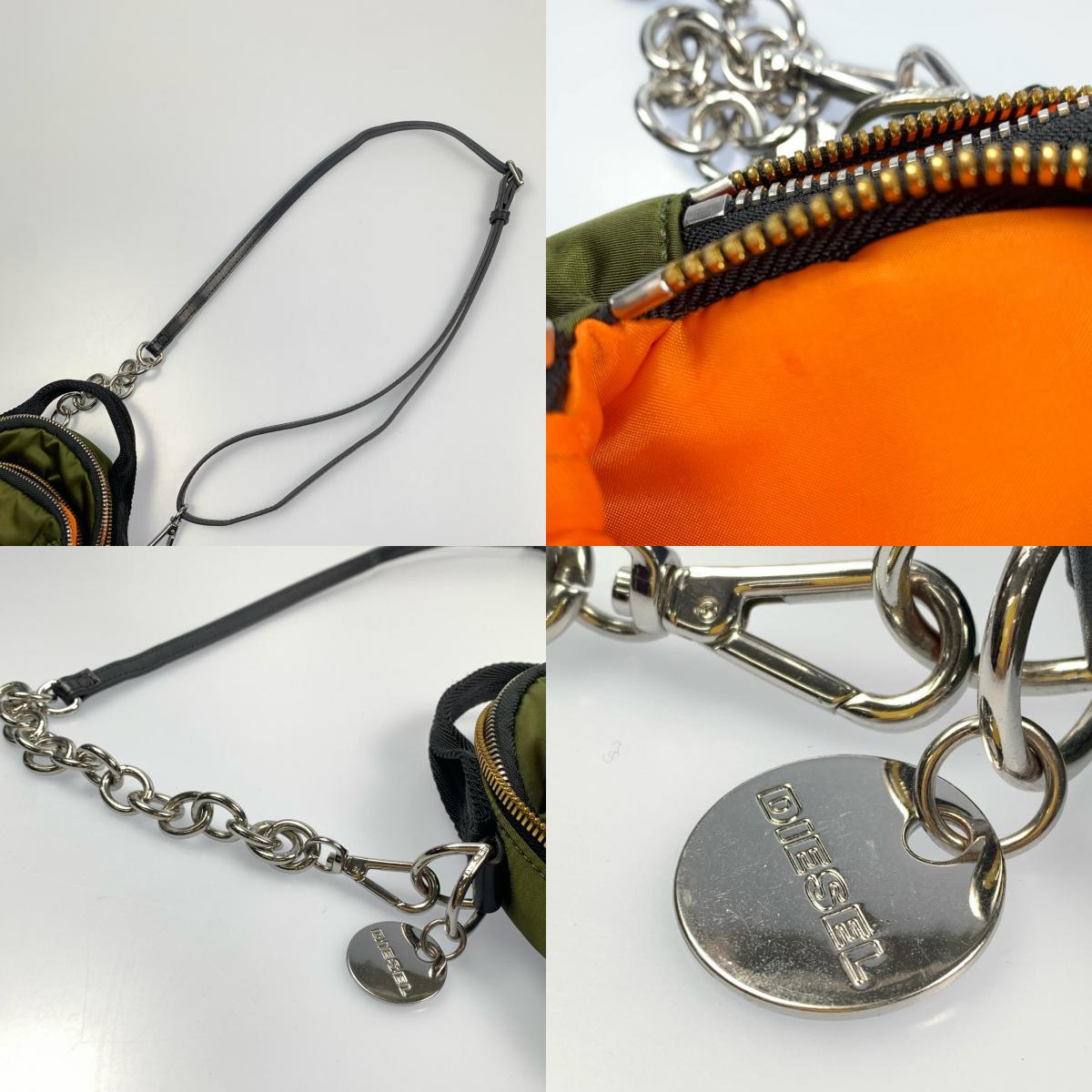 【中古】DIESEL | ディーゼル ショルダーバッグ X07656 カーキ