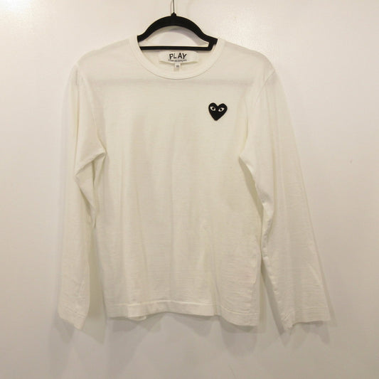 【中古】PLAY COMME des GARCONS | プレイコムデギャルソン 長袖Ｔシャツ AX-T120 ホワイト サイズ：XS