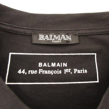 【Used】BALMAIN | Balmain Button Shoulder T-shirt Short Sleeve T-shirt Parallel Import Black Size: XS