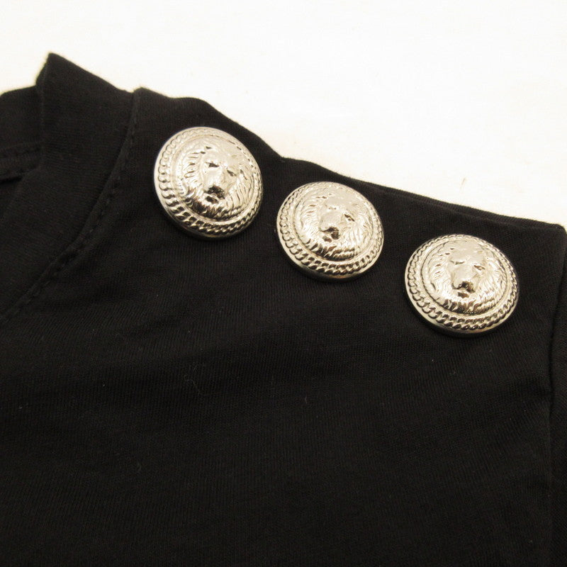 【Used】BALMAIN | Balmain Button Shoulder T-shirt Short Sleeve T-shirt Parallel Import Black Size: XS