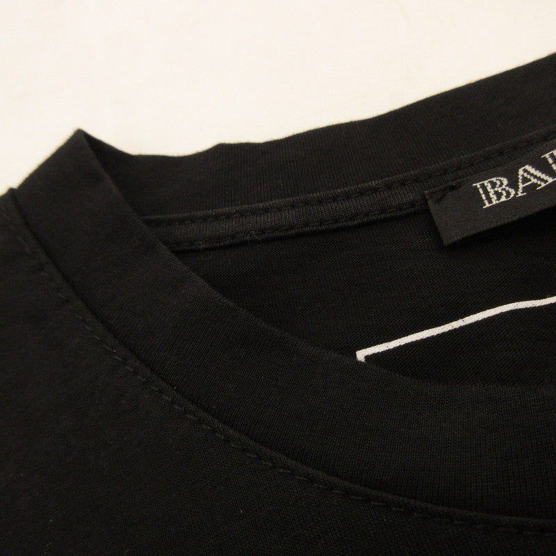 【Used】BALMAIN | Balmain Button Shoulder T-shirt Short Sleeve T-shirt Parallel Import Black Size: XS