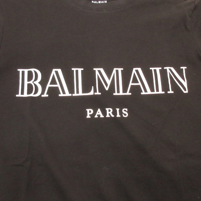 【Used】BALMAIN | Balmain Button Shoulder T-shirt Short Sleeve T-shirt Parallel Import Black Size: XS