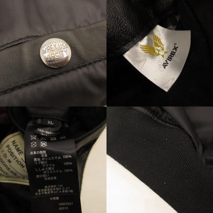 AVIREX | アヴィレックス VARSITY LIGHT SIGNATURE LEATHER JACKET レザー 783-4950016 ブラック サイズ：XL【姫路東店】