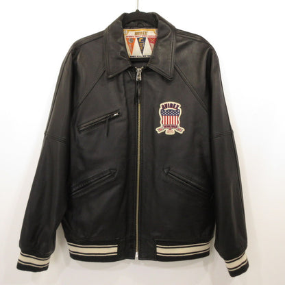 AVIREX | アヴィレックス VARSITY LIGHT SIGNATURE LEATHER JACKET レザー 783-4950016 ブラック サイズ：XL【姫路東店】
