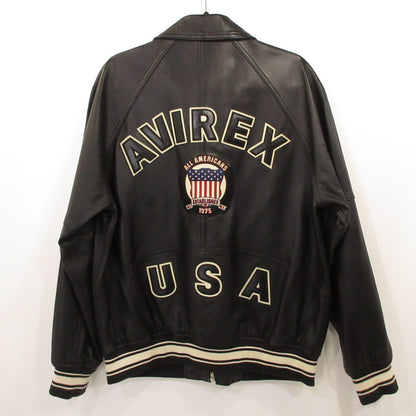 AVIREX | アヴィレックス VARSITY LIGHT SIGNATURE LEATHER JACKET レザー 783-4950016 ブラック サイズ：XL【姫路東店】