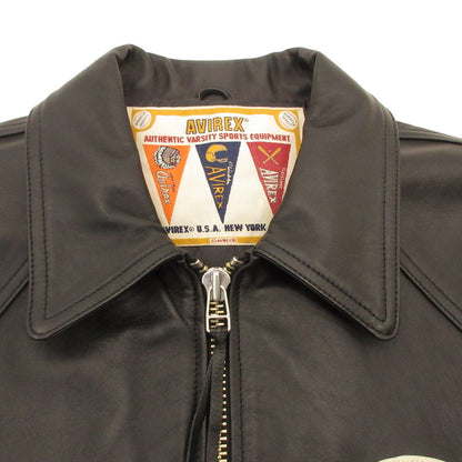 AVIREX | アヴィレックス VARSITY LIGHT SIGNATURE LEATHER JACKET レザー 783-4950016 ブラック サイズ：XL【姫路東店】