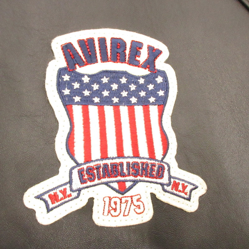 AVIREX | アヴィレックス VARSITY LIGHT SIGNATURE LEATHER JACKET レザー 783-4950016 ブラック サイズ：XL【姫路東店】